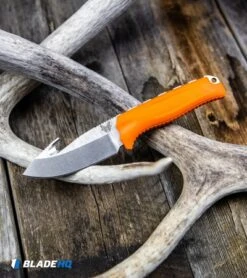 Benchmade Steep Country Knife W/ Gut Hook Orange (3.5" Stonewash) 15009-ORG -Benchmade Sales Store Benchmade Steep Country Knife w Gut Hook Orange Stonewash 15009 ORG BHQ 24208 kp antlers web