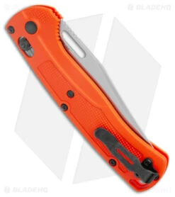 Benchmade Taggedout AXIS Lock Knife Orange Grivory (3.5" Stonewash) 15535 -Benchmade Sales Store Benchmade Taggedout AXIS Lock Orange Grivory SW BHQ 137283 jr side