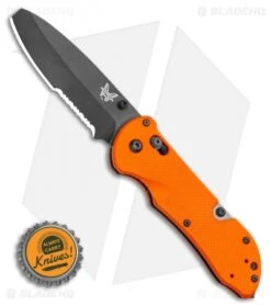Benchmade Triage AXIS Lock Knife Orange G-10 (3.5" Black Serr) 916SBK-ORG -Benchmade Sales Store Benchmade Triage AXIS Lock Knife Orange G 10 3.5 Black Serr 916SBK ORG BHQ 9699 LS Bottlecap