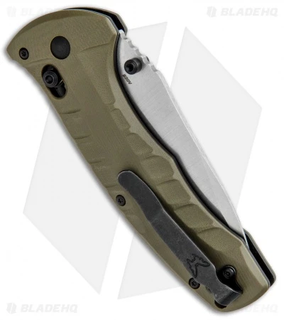 Benchmade Turret AXIS Lock Folding Knife OD Green G-10 (3.7" Satin) 980 3 Benchmade Turret AXIS Lock Folding Knife OD Green G-10 (3.7" Satin) 980 - Image 3