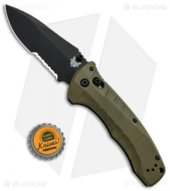 Benchmade Turret AXIS Lock Folding Knife OD Green G-10 (3.7" Black Serr) 980SBK 7 Benchmade Turret AXIS Lock Folding Knife OD Green G-10 (3.7" Black Serr) 980SBK -Benchmade Sales Store Benchmade Turret Axis Lock OD Green G 10 Black Serr 980SBK BHQ 92611 jr bottlecap