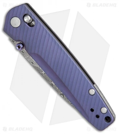Benchmade Valet Gold Class AXIS Lock Knife Blue-Violet Ti (Damascus) 485-171 2 Benchmade Valet Gold Class AXIS Lock Knife Blue-Violet Ti (Damascus) 485-171 - Image 2