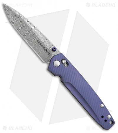 Benchmade Valet Gold Class AXIS Lock Knife Blue-Violet Ti (Damascus) 485-171 1 Benchmade Valet Gold Class AXIS Lock Knife Blue-Violet Ti (Damascus) 485-171
