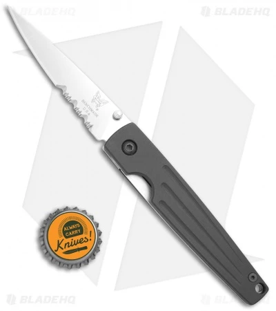 Vintage Benchmade Mini Spike 640S-BLK Liner Lock Knife (3.375" Satin Serr) 4 Vintage Benchmade Mini Spike 640S-BLK Liner Lock Knife (3.375" Satin Serr) - Image 4