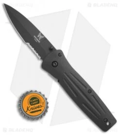 Vintage Benchmade 350 Mel Pardue Liner Lock Knife (3" Black Serr) -Benchmade Sales Store Vintage Benchmade 350 Mel Pardue black serr BHQ 71891 er size