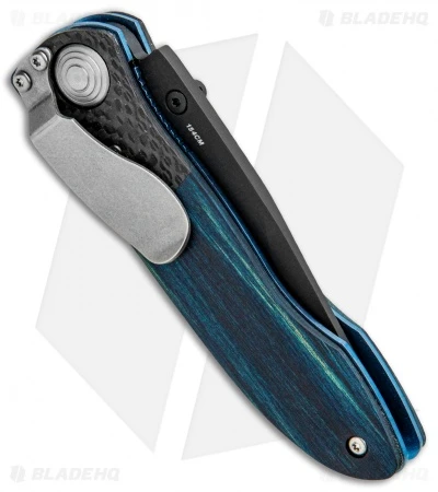Vintage Benchmade 690 Liner Lock Knife Blue Wood/CF (3.625" Black) 690BTBLU 3 Vintage Benchmade 690 Liner Lock Knife Blue Wood/CF (3.625" Black) 690BTBLU - Image 3