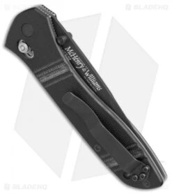 Vintage Benchmade 710 McHenry & Williams AXIS Lock Knife (4" Black Serr) -Benchmade Sales Store Vintage Benchmade 710 McHenry WIlliams black serr BHQ 71892 er side