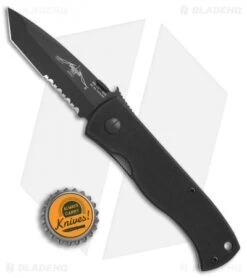 Benchmade Vintage Emerson CQC-7 Tanto Knife Wave Opener (3.25" Black Serr) 2001 -Benchmade Sales Store Vintage Emerson CQC 7 tanto wave opener black serr 2001 BHQ 71893 er size