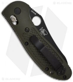 Benchmade Griptilian AXIS Lock Knife Olive Drab (3.45" Black Serr) 550SBKHGOD -Benchmade Sales Store benchmade 550sbkhgod griptilian back