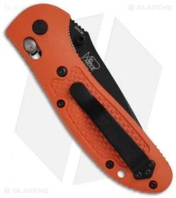 Benchmade Griptilian AXIS Lock Knife Orange (3.45" Black) 551BK-ORG -Benchmade Sales Store benchmade 551sbk org grip drop p back