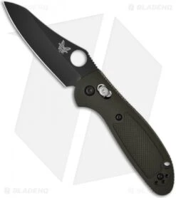 Benchmade Mini Griptilian AXIS Lock Knife Olive Drab (2.91" Black) 555BKHGOD