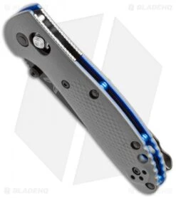 Benchmade Mini Griptilian AXIS Lock Knife Gray/Blue G-10 (2.91" Black) 556BK-1 -Benchmade Sales Store benchmade 556sbk 1 bottom cm