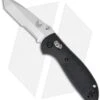 Benchmade Mini Griptilian Tanto AXIS Lock Knife Black (2.91" Satin Serr) 557S