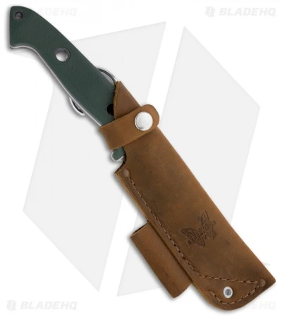 Benchmade 162 Bushcrafter Sibert Fixed Blade Knife Green G-10 (4.43" Satin) 162 2 Benchmade 162 Bushcrafter Sibert Fixed Blade Knife Green G-10 (4.43" Satin) 162 - Image 2