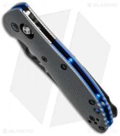 Benchmade Mini Griptilian AXIS Lock Knife Gray/Blue G-10 (2.91" Black) 555BK-1 -Benchmade Sales Store benchmade mini griptialian 555bk 1 bottom cm