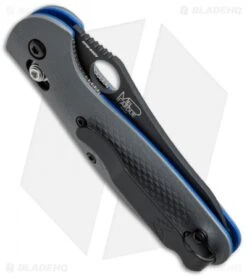 Benchmade Mini Griptilian AXIS Lock Knife Gray/Blue G-10 (2.91" Black) 555BK-1 -Benchmade Sales Store benchmade mini griptialian 555bk 1 side cm