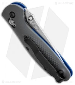 Benchmade Mini Griptilian AXIS Lock Knife Gray/Blue G-10 (2.91" Satin) 556-1 -Benchmade Sales Store benchmade mini griptilian 556 1 side cm